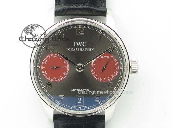 MIROTIME 1219 ModernLook Portuguese IW371445 ZF 1:1 Best Edition SS White Dial Gold Markers On Brown Leather Strap A79350 V 7269